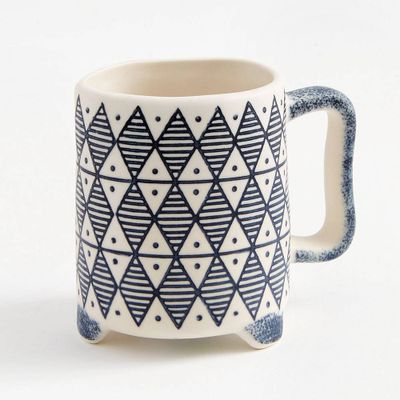 Blue Geometric Mug