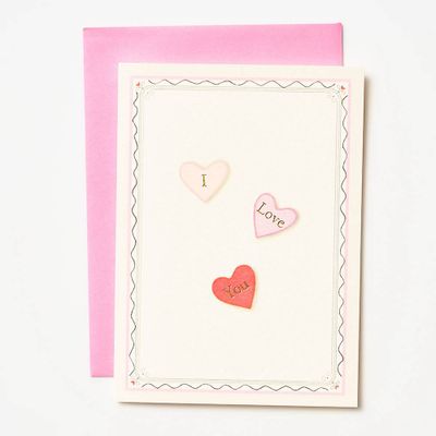 Gold Foil I Love You Valentine Card