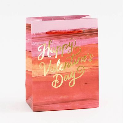 Painted Happy Valentine's Day Gift Bag