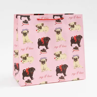 Pugs & Kisses Large Gift Bag