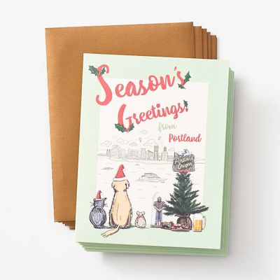 Greetings from Portland Holiday Card Set