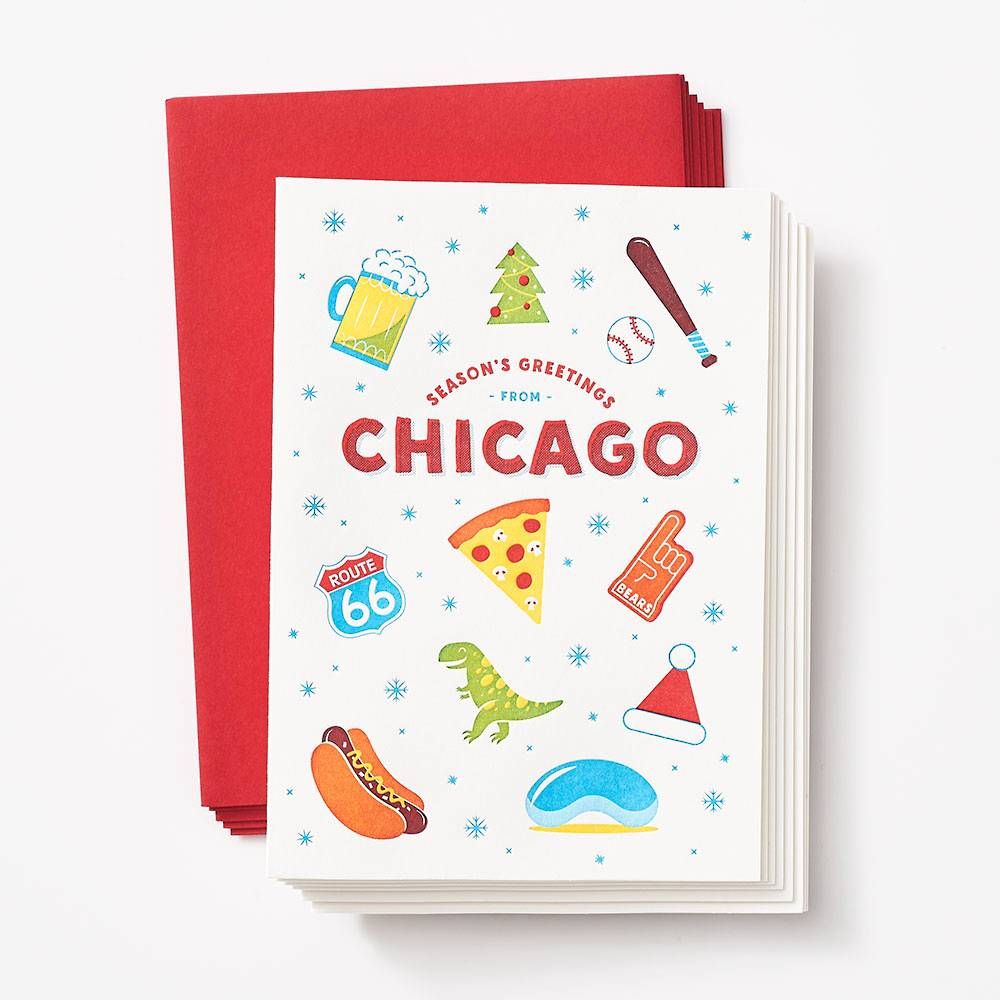 Greetings From Chicago Holiday Card Set