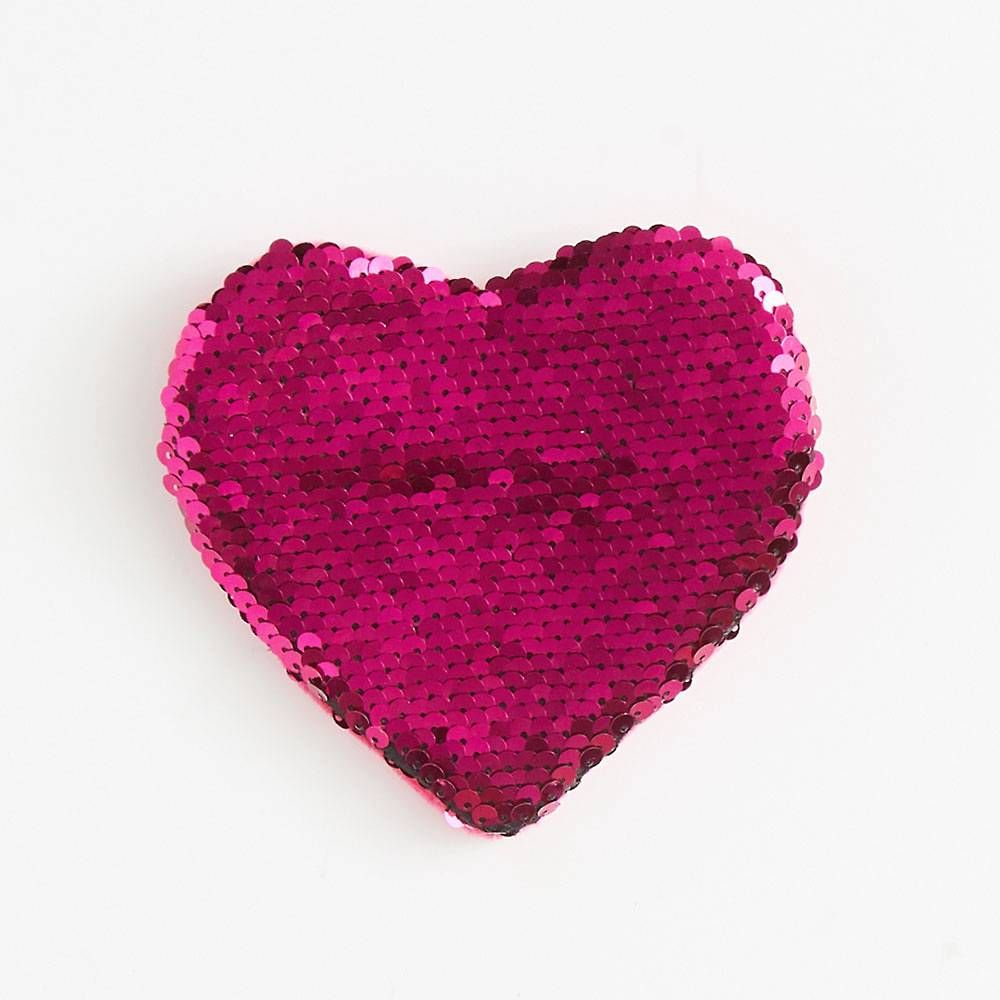 Reversible Sequin Heart Coin Purse