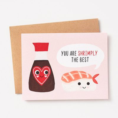 Shrimply The Best Love Card