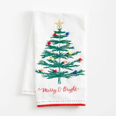 Merry and Bright Tree Tea Towel