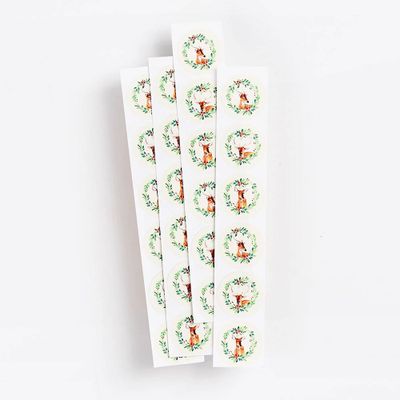 Deer with Floral Wreath Stickers