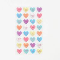 Conversation Heart Puffy Stickers