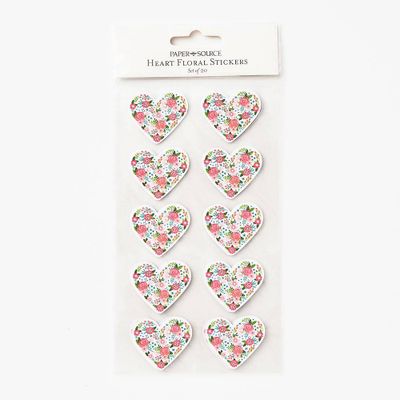 Floral Heart Stickers