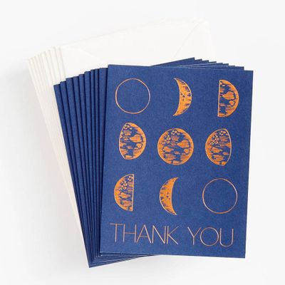 Moon Phases Thank You Card Set