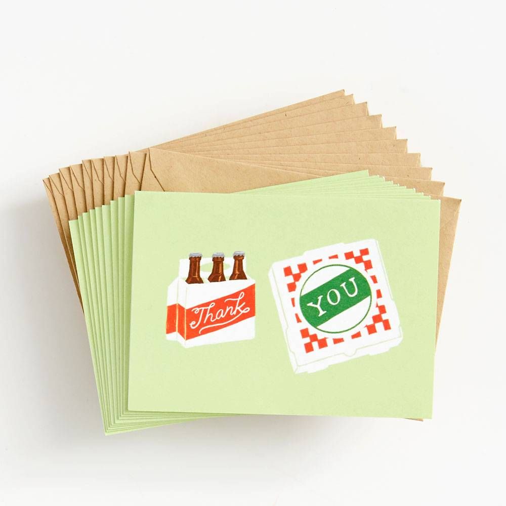 Pizza Night Thank You Card Set