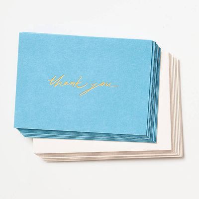 Aqua Thank You Card Set