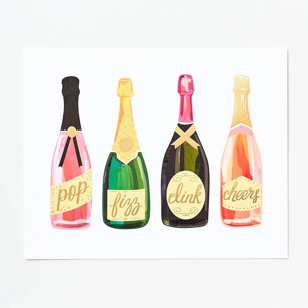 Pop Fizz Clink Foil Art Print