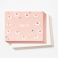 Pink Llama Thank You Card Set