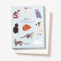 Feline Thankful Thank You Card Set