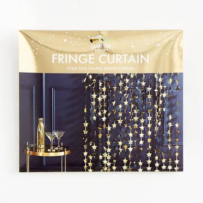 Gold Star Fringe Curtain