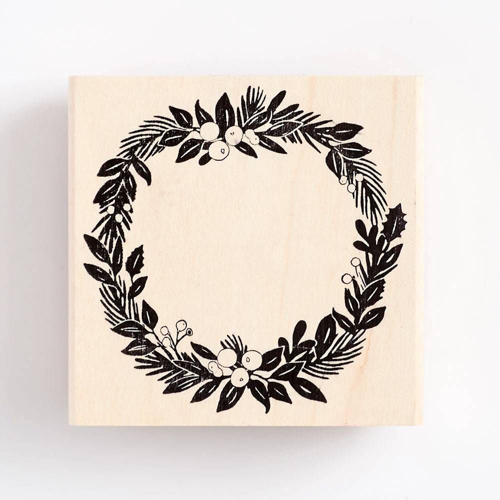 Berries & Greenery Wreath Stamp