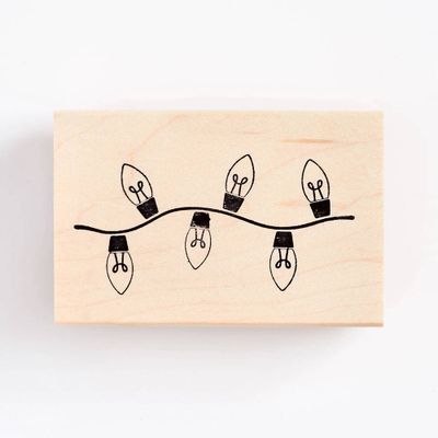 Christmas String Lights Stamp