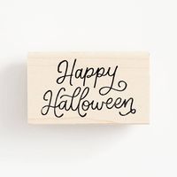 Happy Halloween Script Stamp