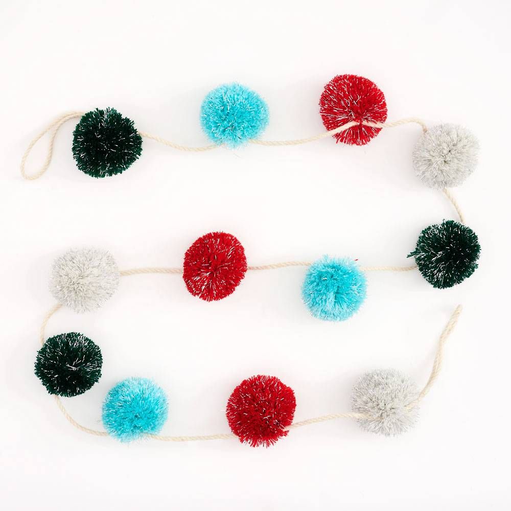 Glitter Pom Garland