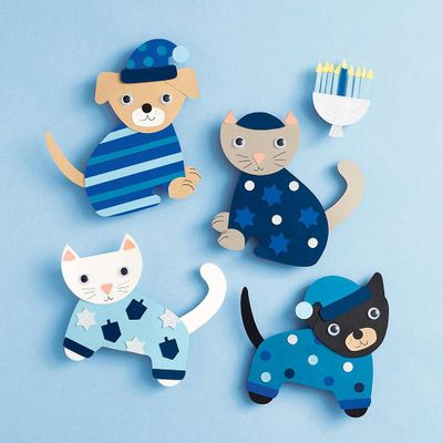 Hanukkah Dogs and Cats in Pajamas Kit