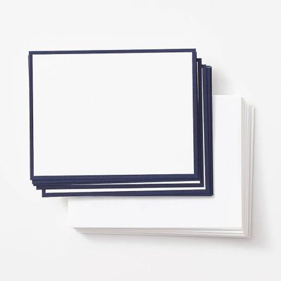 Navy Border Luxe Stationery Set