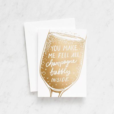 Champagne Bubbly Greeting Card