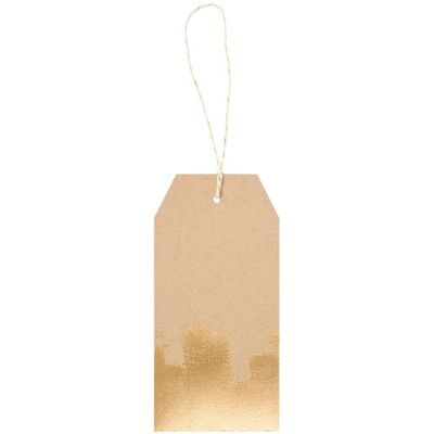 Gold Foil Paint Brush Hang Tags