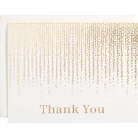 Gold Foil Chandelier Thank You Card Set