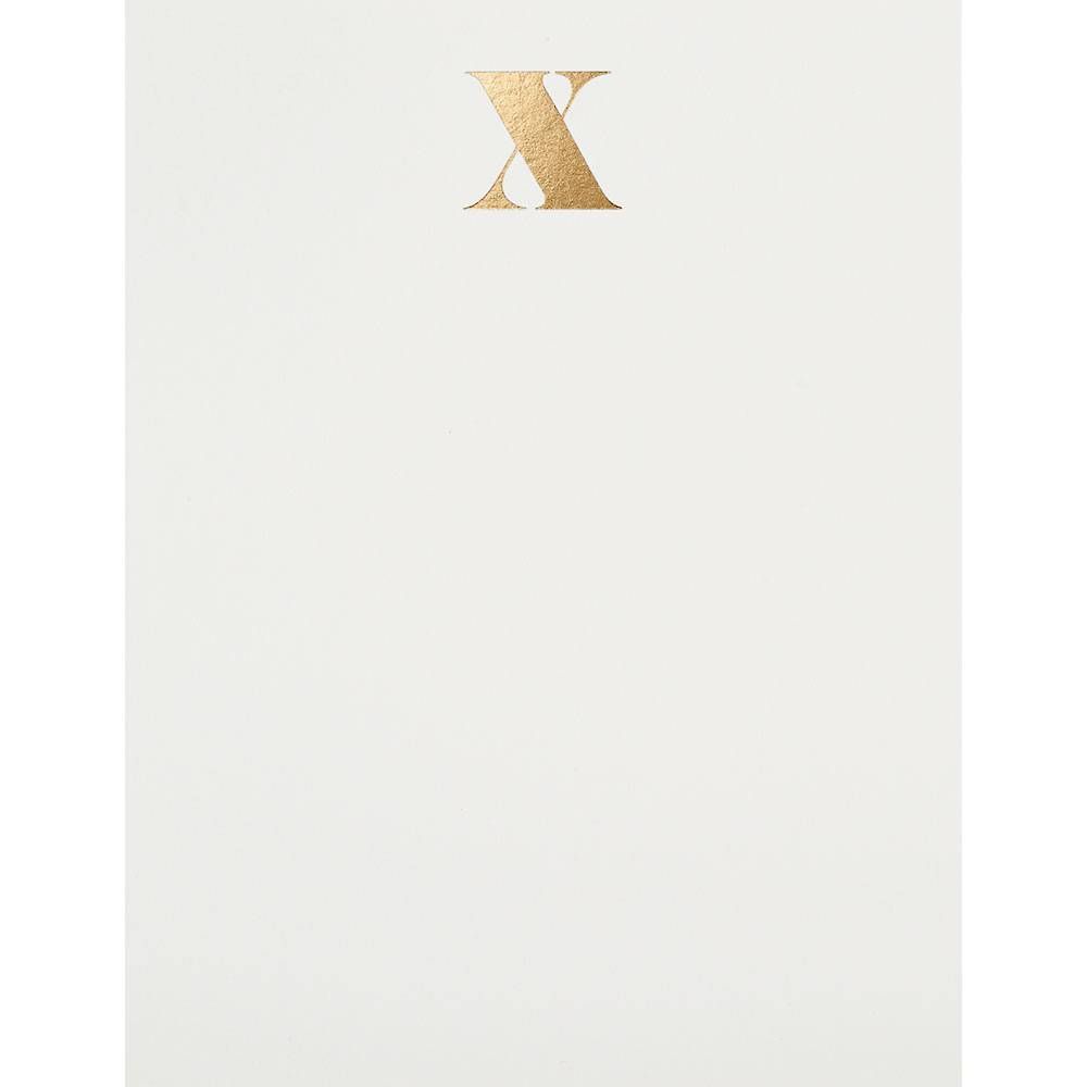 Foil Monogram X Stationery Set