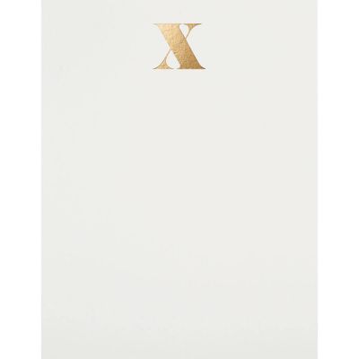 Foil Monogram X Stationery Set