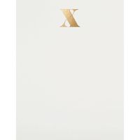 Foil Monogram X Stationery Set