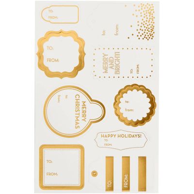 Gold Foil Die-Cut Holiday Hang Tags