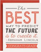 Predict Future Letterpress Graduation Card