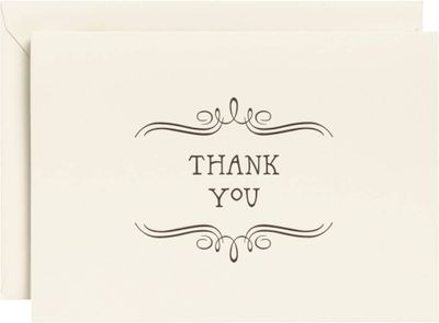 Vintage Marquis Letterpress Thank You Card Set