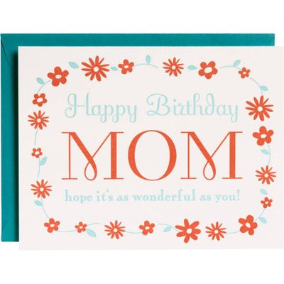 Mom Letterpress Birthday Card