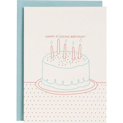 Happy F-Ing Birthday Letterpress Card