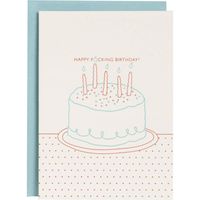 Happy F-Ing Birthday Letterpress Card