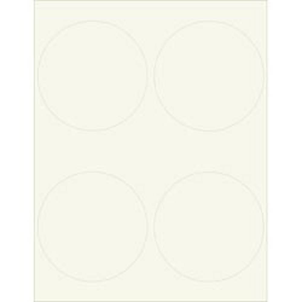 Eco-White 4 inch Round Printable Labels