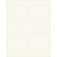 Eco-White 4 inch Round Printable Labels