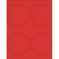 Red 4 Inch Round Printable Labels