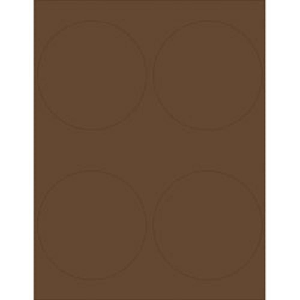 Chocolate 4 inch Round Printable Labels