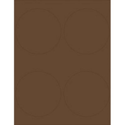 Chocolate 4 inch Round Printable Labels