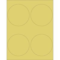 Chartreuse 4" Round Printable Labels