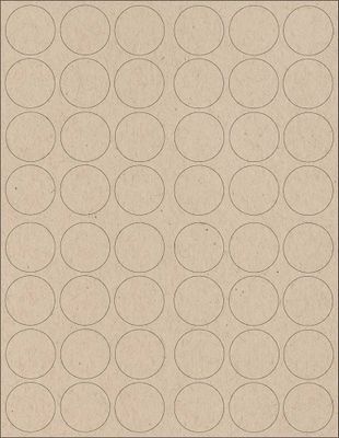 Paper Bag 1.25 inch Round Printable Labels