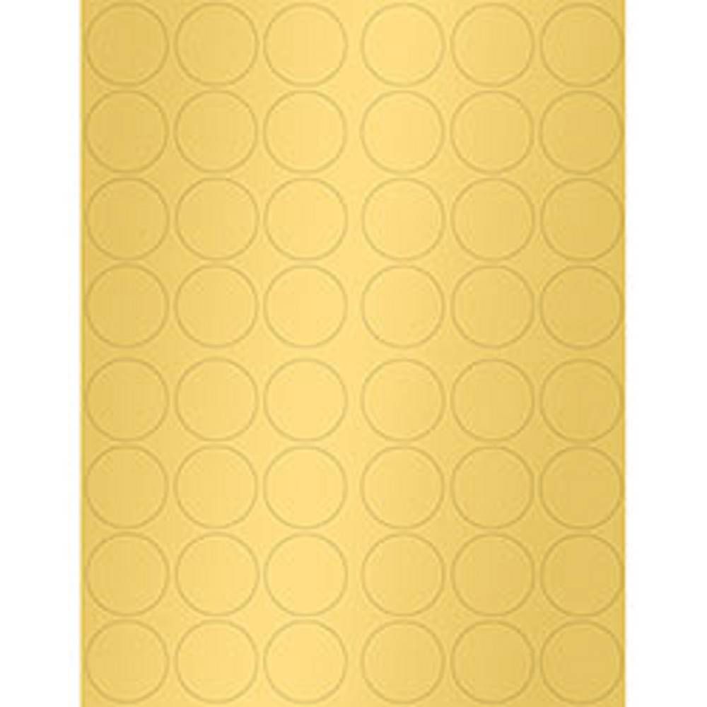 Gold 1.25 inch Round Printable Labels