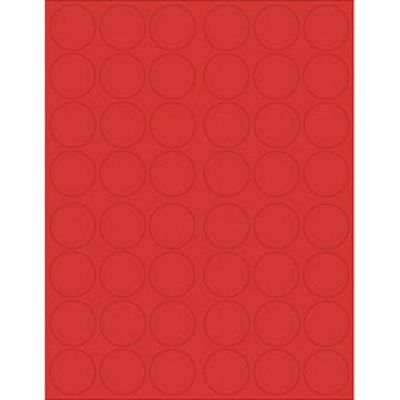 Red 1.25 inch Round Printable Labels