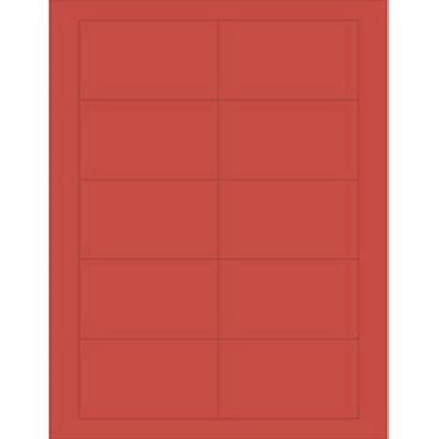 Red Large Rectangle Printable Label