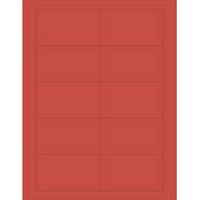 Red Large Rectangle Printable Label