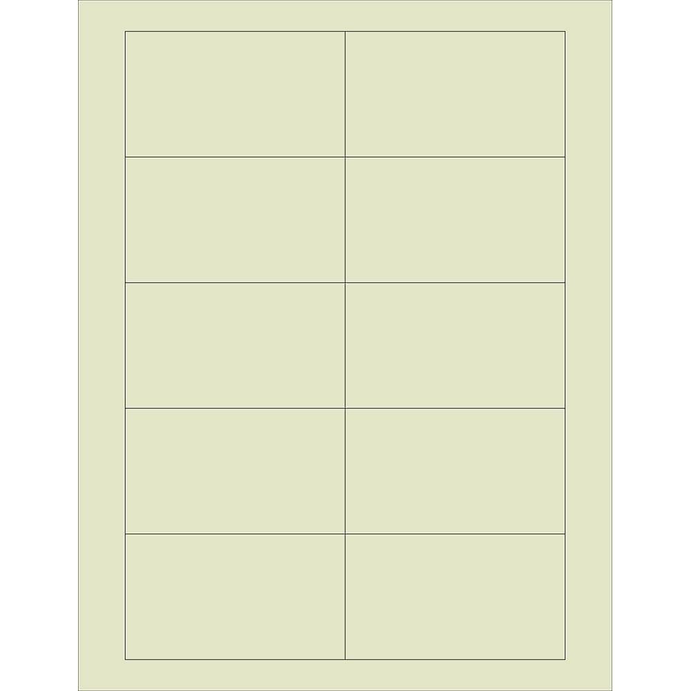 Chartreuse Large Rectangle Printable Labels