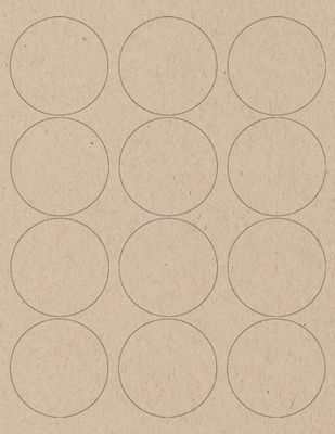 Paper Bag 2.5 inch Round Printable Labels